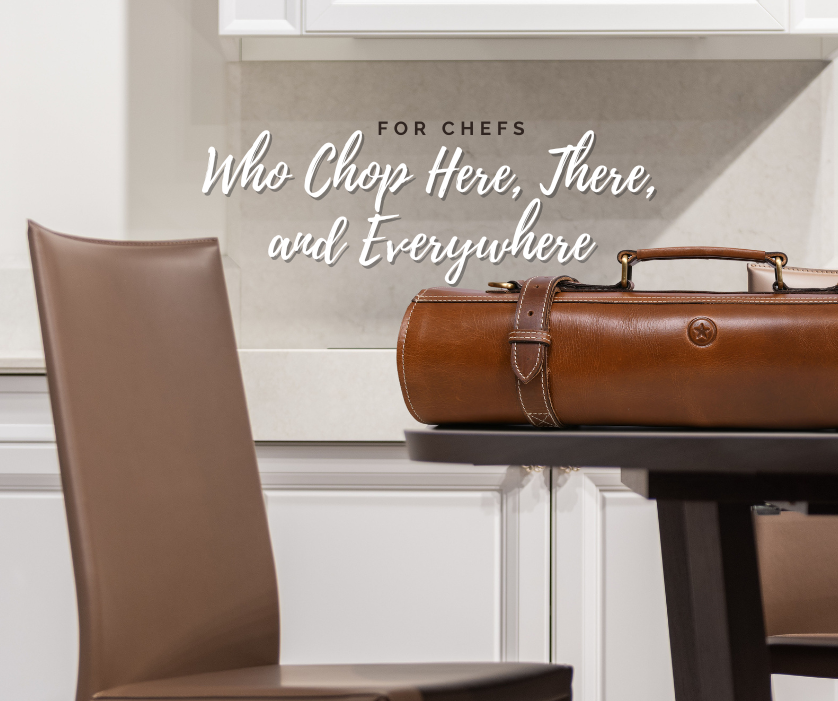 Premium Leather & Canvas Knife Roll by Aaron Leather Goods – The Ultimate Chef Knife Roll for Durable, Stylish, and Functional Chef Tool Storage