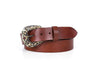 Laredo Leather Belt - Chestnut - Aaron Leather Goods