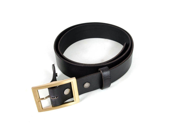 Tacoma Leather Belt - Black - Aaron Leather Goods