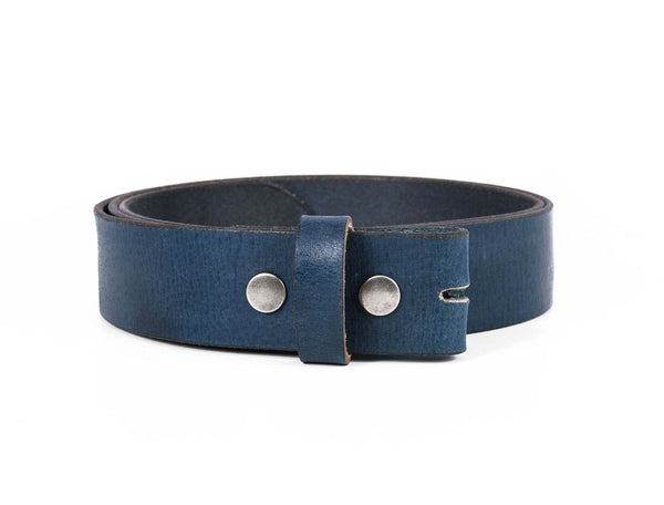 Irving Leather Belt - Blue - Aaron Leather Goods