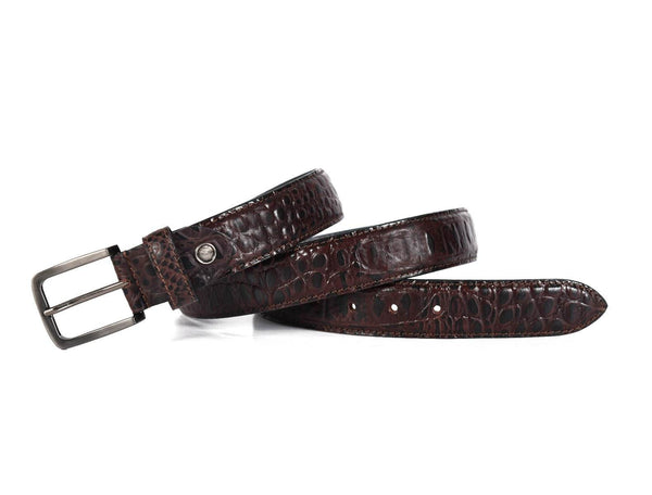 Aascent Premium Leather Wallet and Belt Combo Set - Brown - Aaron Leather Goods
