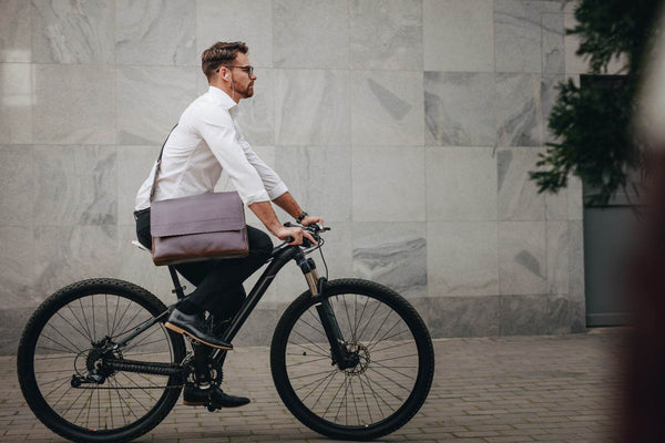 Boulder Leather Messenger Bag & Organizer Combo - Walnut - Aaron Leather Goods
