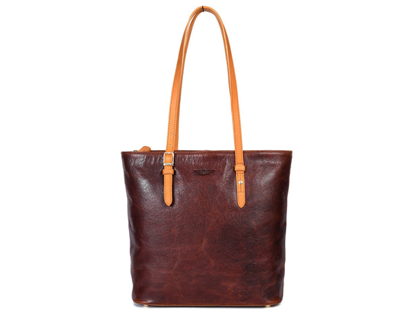Leather Ladies Tote Bag ( LB - 637 ) - Aaron Leather Goods