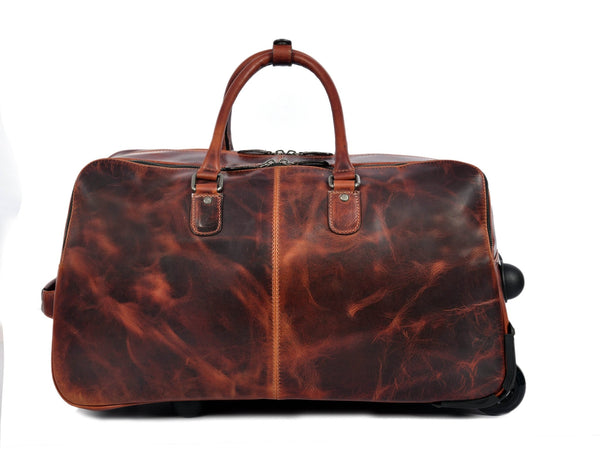 TerraCraft Leather Trolley Bag - Multicolor - Aaron Leather Goods