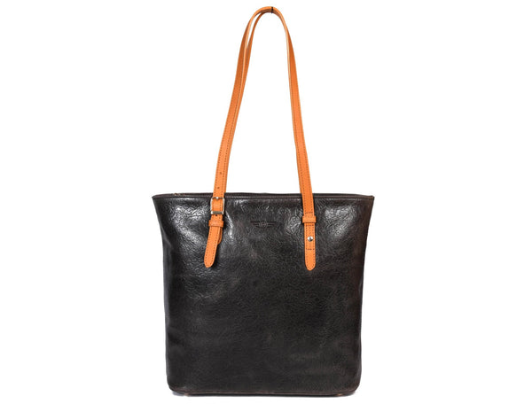 Leather Ladies Tote Bag ( LB - 637 ) - Aaron Leather Goods