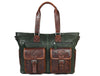 Vintage Green & Brown Leather Shoulder Bag for Women - Aaron Leather Goods