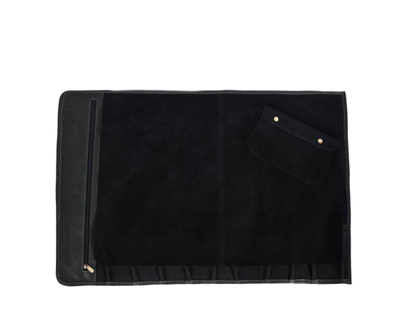 Tuscania Leather Knife Roll - Seaweed Green - Aaron Leather Goods