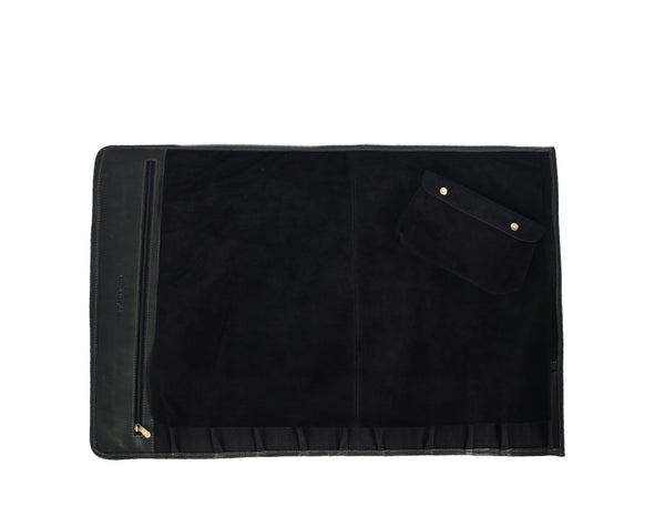 Tuscania Leather Knife Roll - Seaweed Green - Aaron Leather Goods