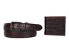 Aascent Premium Leather Wallet and Belt Combo Set - Brown - Aaron Leather Goods