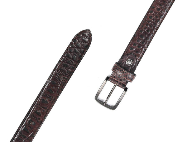 Aascent Premium Leather Wallet and Belt Combo Set - Brown - Aaron Leather Goods