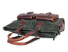 Vintage Green & Brown Leather Shoulder Bag for Women - Aaron Leather Goods