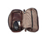 Aaron Reserve Leather Toiletry Bag for Men – Compact Travel Dopp Kit with Handle & Tartan Lining – Premium Brown Grain Leather - Aaron Leather Goods