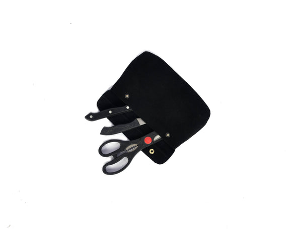 Tuscania Leather Knife Roll - Seaweed Green - Aaron Leather Goods