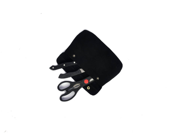 Tuscania Leather Knife Roll - Seaweed Green - Aaron Leather Goods