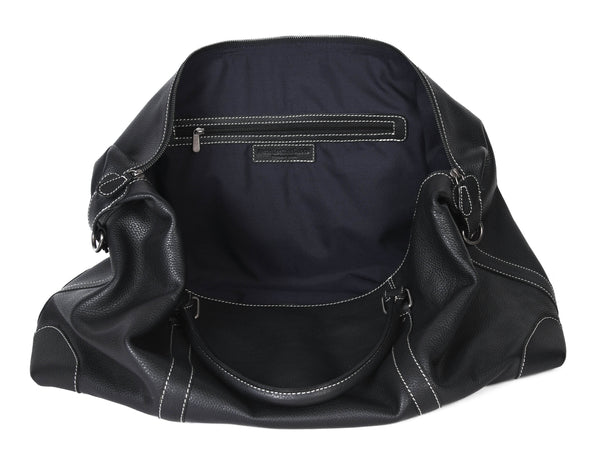 Handcrafted Black Leather Gym & Travel Duffle Bag - Aaron Leather Goods