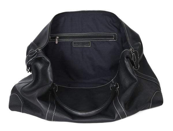 Handcrafted Black Leather Gym & Travel Duffle Bag - Aaron Leather Goods