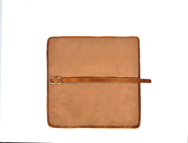 Vintage Leather & Canvas Knife Roll – Premium Chef's Knife Storage Bag - Aaron Leather Goods
