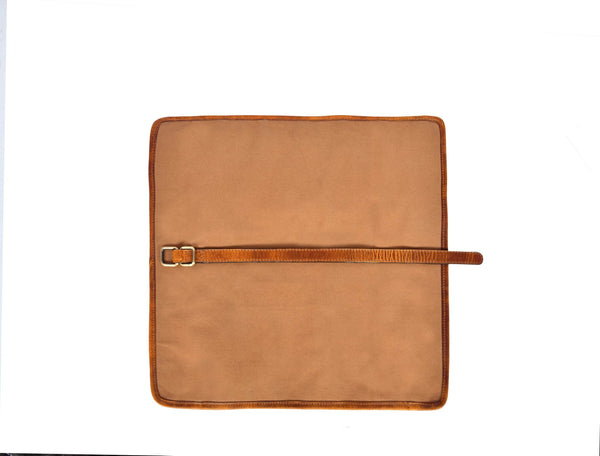 Vintage Leather & Canvas Knife Roll – Premium Chef's Knife Storage Bag - Aaron Leather Goods