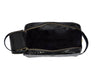 Aubrielle Leather Toiletry Bag - Black Croco - Aaron Leather Goods