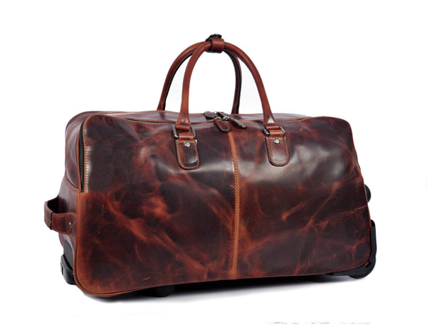 TerraCraft Leather Trolley Bag - Multicolor - Aaron Leather Goods