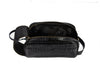 Aubrielle Leather Toiletry Bag - Black Croco - Aaron Leather Goods