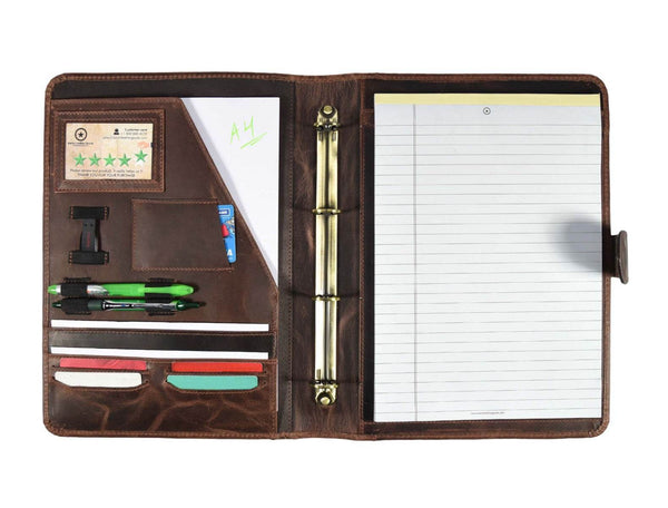 Burgos Leather Organizer - Walnut Brown - Aaron Leather Goods