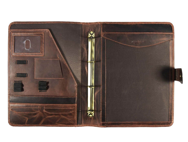 Burgos Leather Organizer - Walnut Brown - Aaron Leather Goods