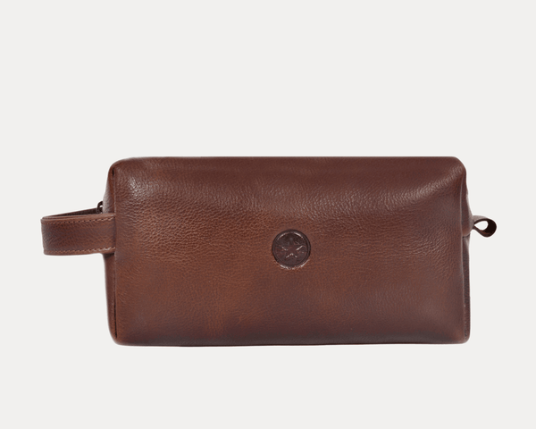 Leather Toiletry Bag - wb-27 - Aaron Leather Goods