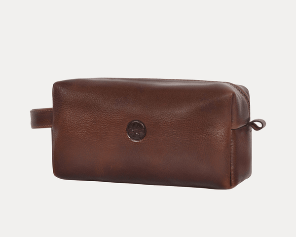 Leather Toiletry Bag - wb-27 - Aaron Leather Goods