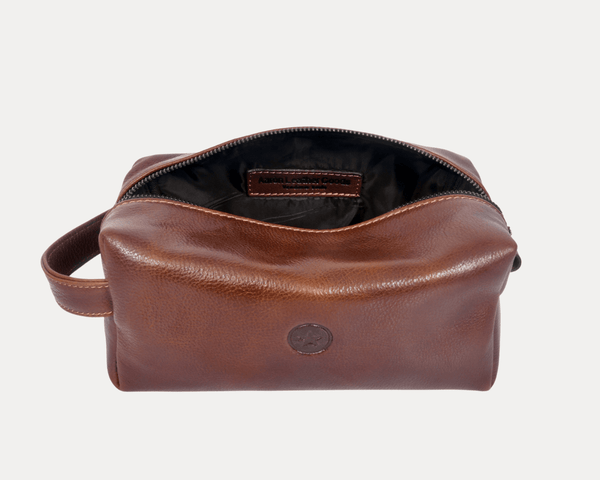 Leather Toiletry Bag - wb-27 - Aaron Leather Goods