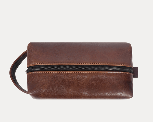 Leather Toiletry Bag - wb-27 - Aaron Leather Goods