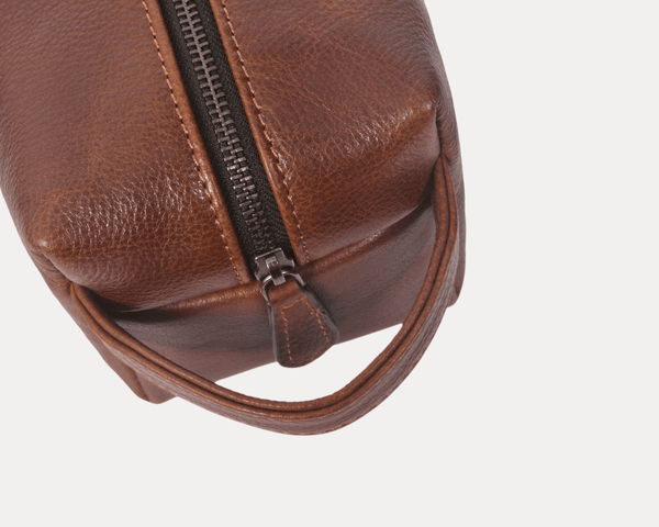 Leather Toiletry Bag - wb-27 - Aaron Leather Goods