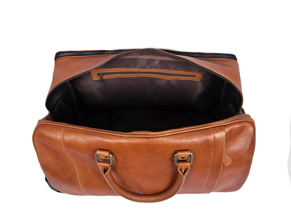 TerraCraft Leather Trolley Bag - Multicolor - Aaron Leather Goods