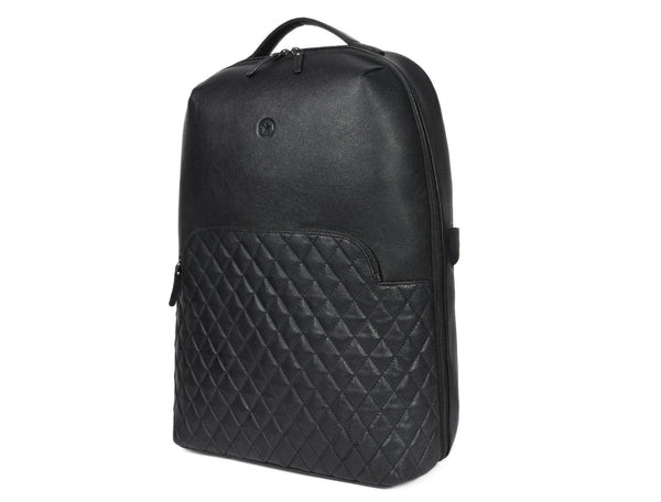 Atria Upcycled Leather Trolley Bag - Black - Aaron Leather Goods