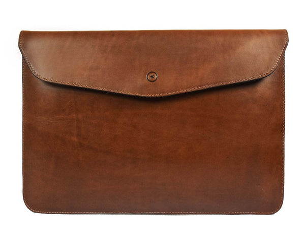 Tagus Macbook Laptop Sleeve Case - Caramel Brown - Aaron Leather Goods