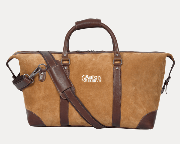 Leather Suede Duffle Bag - Aaron Leather Goods
