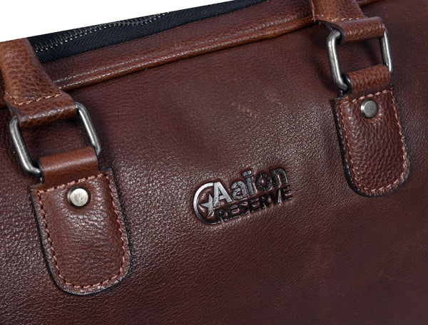 TerraCraft Leather Trolley Bag - Multicolor - Aaron Leather Goods