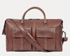 Handcrafted Leather Travel Duffle with Shoulder Strap - Aaron Leather Goods