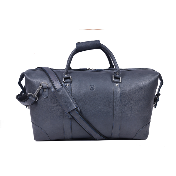 Premium Full-Grain Leather Travel Duffle Bag – 20" Weekender for Men & Women