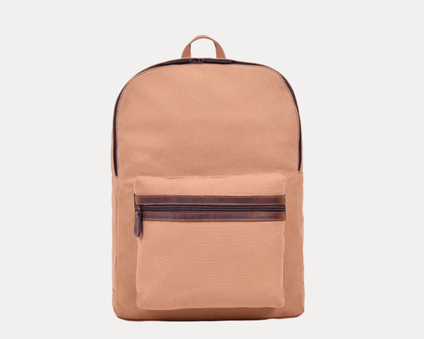 Premium Canvas Backpack with Leather Detailing – Durable Travel, School & Work Bag for Men & Women - Aaron Leather Goods