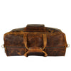 Vintage Crazy Horse Leather Duffle Bag for Travel & Weekender Trips | 23 Inch Full-Grain Leather Holdall