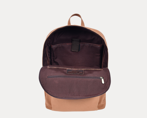 Premium Canvas Backpack with Leather Detailing – Durable Travel, School & Work Bag for Men & Women