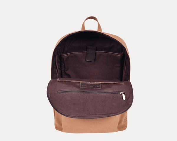 Premium Canvas Backpack with Leather Detailing – Durable Travel, School & Work Bag for Men & Women - Aaron Leather Goods