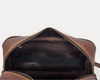 Buffalo Leather Dopp Kit for Men – Vintage Brown Toiletry Travel Bag with Dual Compartments | LH-WB-185 by Aaron Leather Goods - Aaron Leather Goods