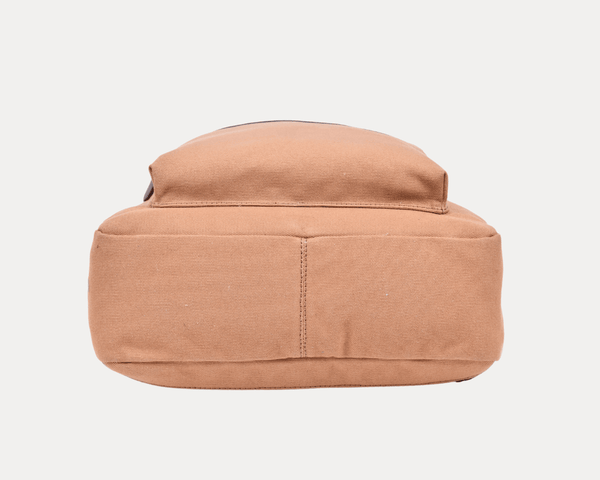 Premium Canvas Backpack with Leather Detailing – Durable Travel, School & Work Bag for Men & Women - Aaron Leather Goods