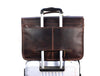 Ancona Leather Office Bag 18" - Vintage Brown - Aaron Leather Goods