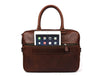 Miramas Leather Office Bag – Walnut Brown - Aaron Leather Goods