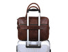 Miramas Leather Office Bag – Walnut Brown - Aaron Leather Goods