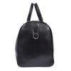 Luxury Black Leather Weekender Duffle Bag