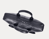 Genuine Black Leather Laptop Bag for Men – Slim Office Briefcase with Shoulder Strap | Professional Business Travel Work Bag - Aaron Leather Goods